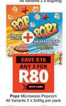 Checkers POPZ Microwave Popcorn offer