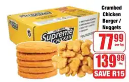 Boxer Crumbed Chicken Burger / Nuggets offer