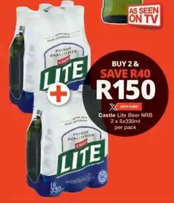 Checkers Castle Lite Beer NRB offer