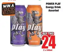 Boxer POWER PLAY Energy Drink Assorted offer