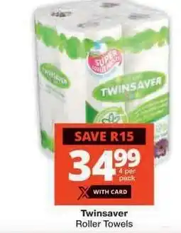 Checkers TWINSAVER ROLLER TOWELS offer