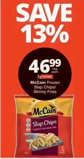Checkers McCain Frozen Slap Chips/Skinny Fries offer