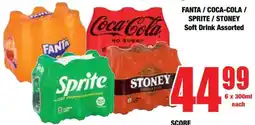 Boxer FANTA / COCA-COLA / SPRITE / STONEY Soft Drink Assorted offer