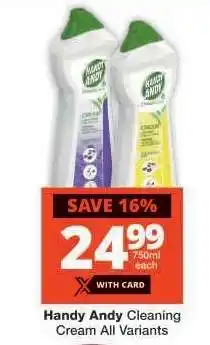Checkers Handy Andy Cleaning Cream All Variants offer