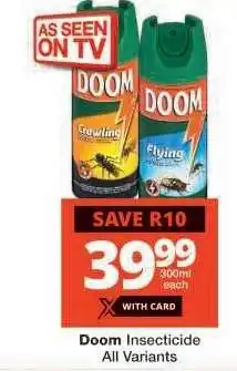Checkers DOOM INSECTICIDE offer