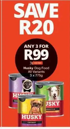 Checkers Husky Dog Food offer