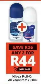 Checkers NIVEA Roll-On offer