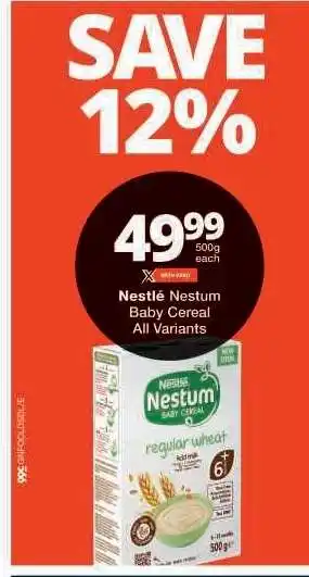 Checkers Nestlé Nestum Baby Cereal offer
