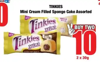 Boxer TINKIES Mini Cream Filled Sponge Cake Assorted offer