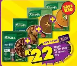 Shoprite KNORR PACKET SOUP all variants 50g offer