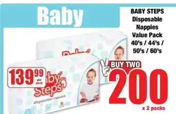 Boxer BABY STEPS Disposable Nappies Value Pack offer