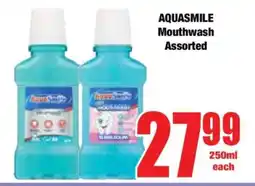 Boxer AQUASMILE Mouthwash Assorted offer
