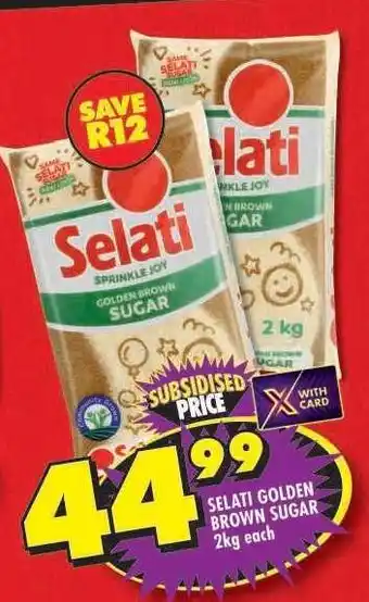 Shoprite Selati Golden Brown Sugar-2Kg Each offer