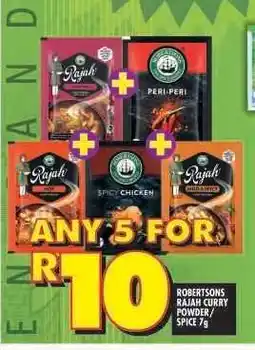 Shoprite ROBERTSONS RAJAH CURRY POWDER / SPICE 7g offer