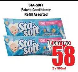 Boxer STA-SOFT Fabric Conditioner Refill Assorted offer
