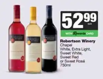 Spar Tops ROBERTSON WINERY offer
