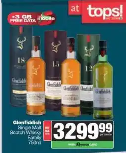 Spar Tops Glenfiddich Single Malt Scotch Whisky Family offer