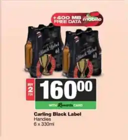 Spar Tops Carling Black Label offer