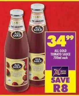 Shoprite All Gold Tomato Sauce-700ml offer
