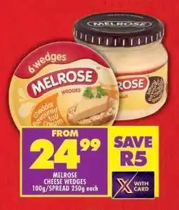 Shoprite Melrose Cheese Wedges offer