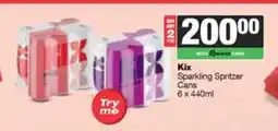 Spar Tops Kix Sparkling Spritzer Cans offer