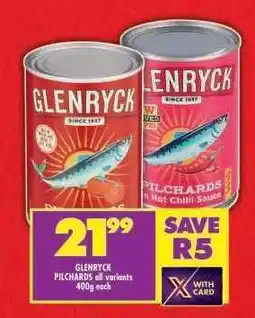Shoprite GLENRYCK PILCHARDS all variants offer