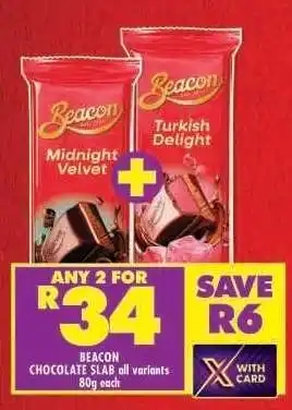 Shoprite Beacon Chocolate Slab All Variants offer