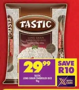 Shoprite Tastic Long Grain Parboiled Rice-2kg offer