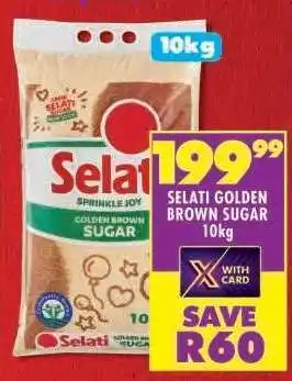 Shoprite SELATI GOLDEN BROWN SUGAR 10kg offer