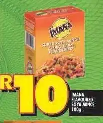 Shoprite IMANA FLAVOURED SOYA MINCE 100g offer