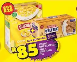 Shoprite Bokomo Weet-Bix Cereal 450g + Corn Flakes 1kg offer
