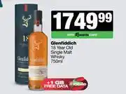 Spar Tops Glenfiddich 18 Year Old Single Malt Whisky-750ml offer