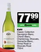Spar Tops KWV Classic Collection Sauv Blanc,Chenin,Chardonnay,Moscato,Grenache,Shiraz Rose Or Mosacto-750ml offer