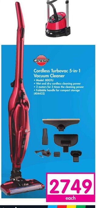 Makro Genesis - Cordless Turbovac 5-in-1 Vacuum Cleaner offer