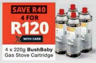 Checkers Hyper BushBaby Gas Stove Cartridge offer