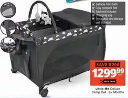Checkers Hyper Little Me Deluxe Camp Cot offer