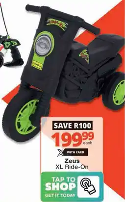 Checkers Hyper Zeus XL Ride-On offer