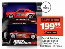 Checkers Hyper Fast & Furious Legacy Series Die-Cast Cars offer