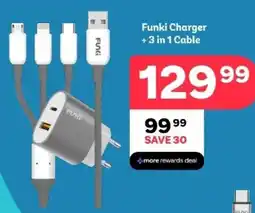 PEP Funki Charger + 3 in 1 Cable offer