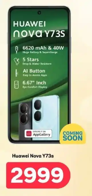PEP Huawei Nova Y73s offer