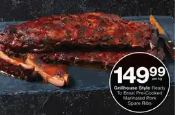 Checkers Grillhouse Style Ready To Braai Pre-Cooked Marinated Pork Spare Ribs offer