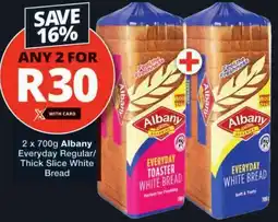 Checkers Albany Everyday Regular/ Thick Slice White Bread offer