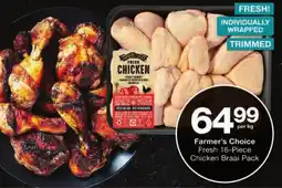 Checkers Farmer's Choice Fresh Chicken Braai Pack offer
