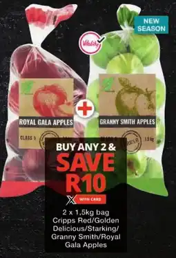 Checkers Cripps Red/ Golden Delicious/ Starking/ Granny Smith/ Royal Gala Apples offer