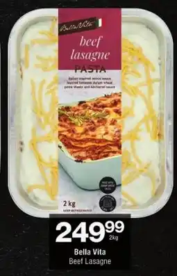 Checkers Bella Vita Beef Lasagne offer