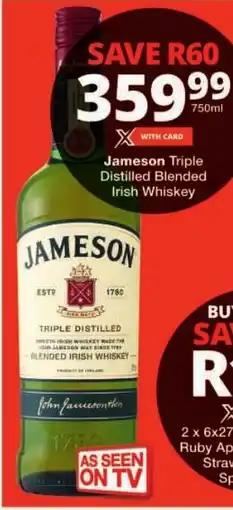 Checkers Jameson Triple Distilled Blended Irish Whiskey offer