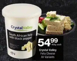 Checkers Crystal Valley Feta Cheese All Variants offer