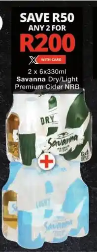 Checkers Savanna Dry/ Light Premium Cider NRB offer