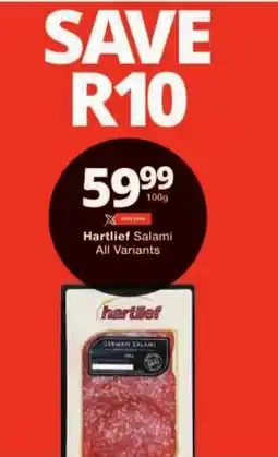Checkers Hartlief Salami All Variants offer