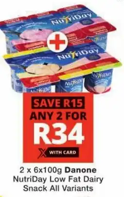 Checkers Danone NutriDay Low Fat Dairy Snack All Variants offer